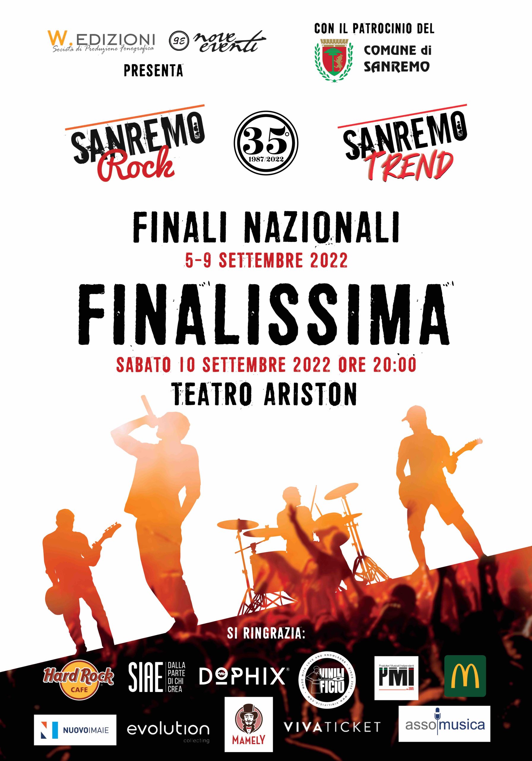 Sanremo Rock & Trend Festival: le fasi finali dal 5 al 10 settembre a Sanremo