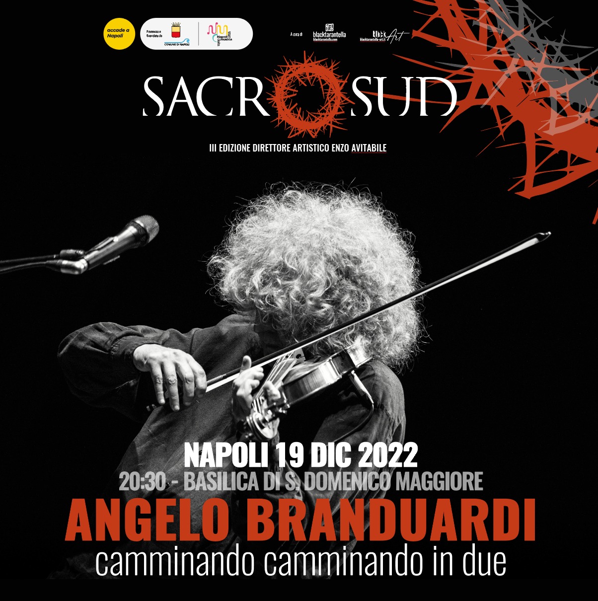 Branduardi inaugura “Sacro Sud”, festival diretto da Enzo Avitabile
