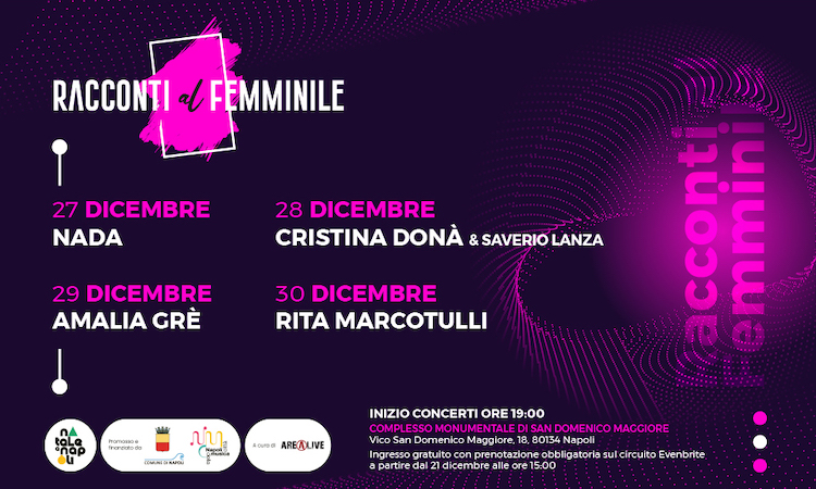 “Racconti al Femminile”, quattro concerti gratuiti con NADA, Amalia Grè, Cristina Donà, Rita Marcotulli