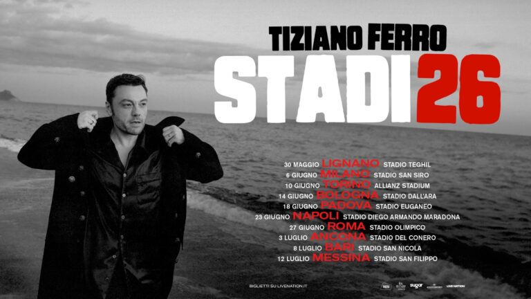 Tiziano Ferro In Poche Ore Venduti Oltre 200.000 Biglietti per il tour STADI26