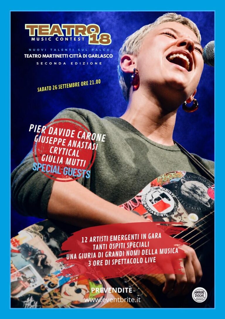 Teatro 18 Music Contest, al via la seconda edizione: il 25 e 26 settembre a Garlasco la sfida tra i talenti emergenti